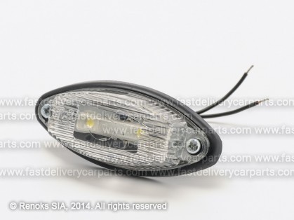 Габарит универсальный овальный белый 100X45X40 12/24V LED