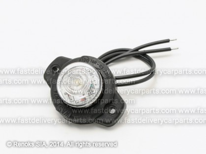 Габарит универсальный с кронштэйном круглый белый LED L=R 12/24V