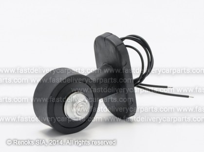 Gabarītlukturis uz kājas 65mm LED L sarkans/balts