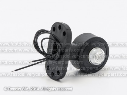 Gabarītlukturis uz kājas 65mm LED L sarkans/balts