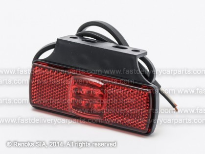 Gabarītlukturis universāls sarkans ar kronšteinu 97x30x12 12V LED