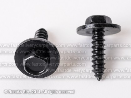 AD screw self tapping black 4.8X14MM with washer 15MM galvanized steel 40526Z
