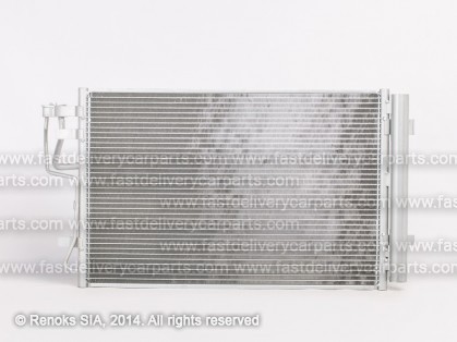 HY i30 07->12 condenser 610X395X12 with integrated receiver dryer 1.4/1.6/2.0 HALLA/HANON