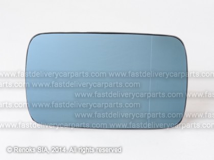 BMW 3 E36 91->98 mirror glass with holder L=R heated aspherical blue
