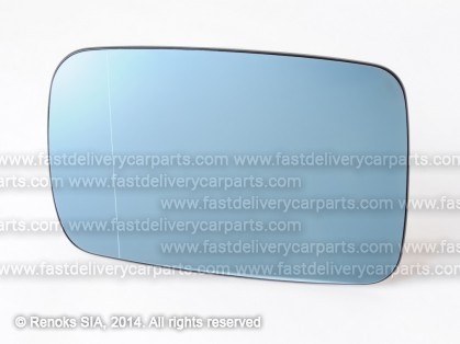 BMW 7 E65 01->04 mirror glass with holder L heated aspherical blue