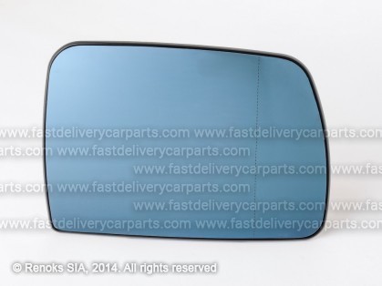 BMW X5 E53 00->03 mirror glass with holder R heated aspherical blue