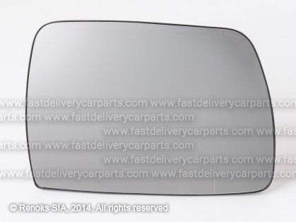 BMW X3 E83 03->10 mirror glass with holder R heated aspherical blue