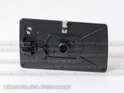 MB E W124 85->95 mirror glass with holder L for mirror with manual adjustment flat blue