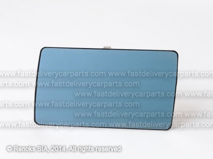 MB E W124 85->95 mirror glass with holder L for mirror with manual adjustment flat blue