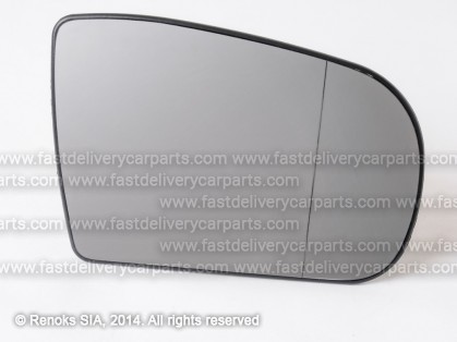 MB E W210 99->03 mirror glass with holder R heated aspherical