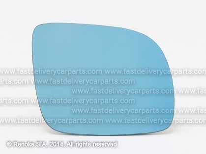 VW Golf 98->03 mirror glass with holder R heated convex blue