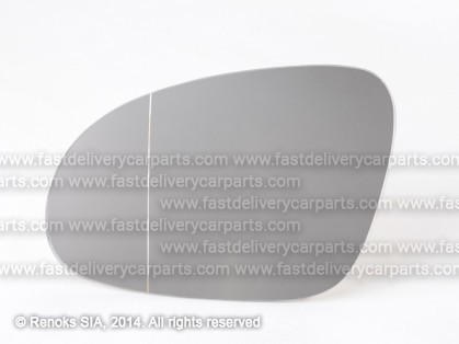 VW Golf 03->09 spoguļa stikls L sfērisks ar līmlentu TW
