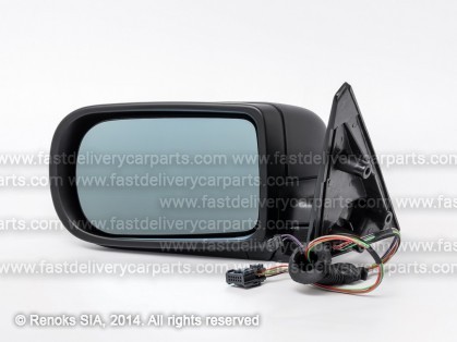 BMW 7 E38 94->01 mirror L electrical heated primed aspherical blue 7pins