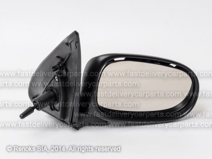 NS Almera 00->02 зеркало R manual черное гнутое