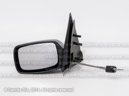 FD Fiesta 95->99 зеркало L с тросами черное гнутое