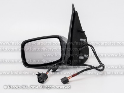 FD Fiesta 95->99 зеркало L электрическое с обогревом черное гнутое 5pins