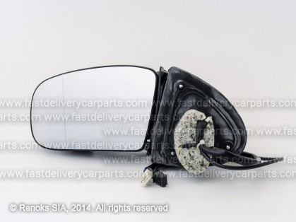 MB S W220 98->02 mirror L electrical heated aspherical foldable without cover with memory 13pins