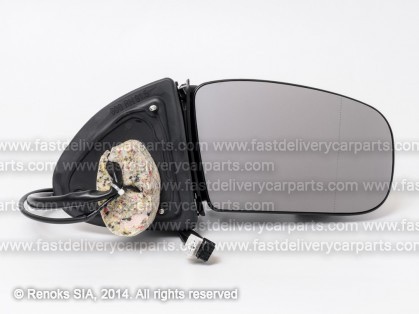 MB S W220 98->02 mirror R electrical heated aspherical foldable without cover with memory 13pins