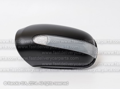 MB S W220 98->02 mirror cover L black with flasher model without puddle lamp illumination