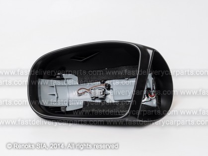 MB S W220 98->02 mirror cover L black with flasher model without puddle lamp illumination