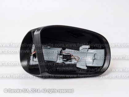 MB S W220 98->02 mirror cover R black with flasher model without puddle lamp illumination