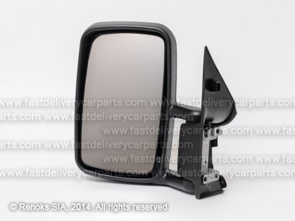 MB Sprinter 95->00 mirror L manual black convex short
