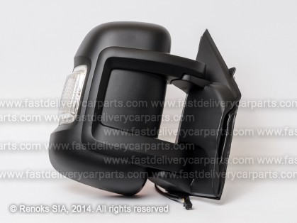 PG Boxer 06->14 mirror R manual convex white flasher 2pins arm 9cm