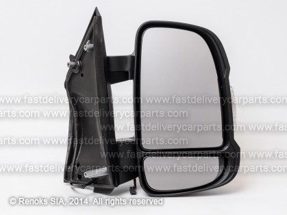 PG Boxer 06->14 mirror R manual convex white flasher 2pins arm 9cm