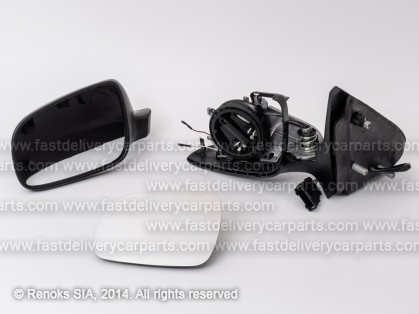 VW Polo 99->01 spogulis L elektro apsildāms gruntēts sfērisks 5pins
