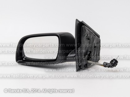 VW Polo 01->05 spogulis L ar trosēm melns sfērisks