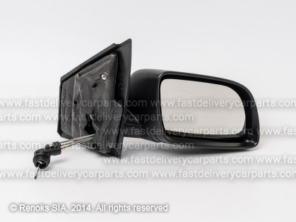 VW Polo 01->05 spogulis R ar trosēm melns liekts