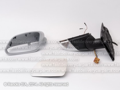 VW Polo 05->09 spogulis L elektro apsildāms gruntēts sfērisks ar pagriezienu 5pins