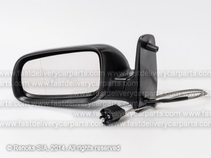VW Sharan 95->00 spogulis L ar trosēm melns sfērisks 98->00