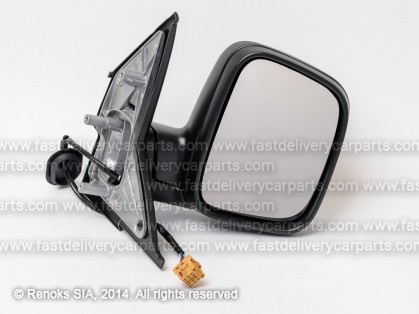 VW Transporter 03->09 spogulis R elektro apsildāms melns liekts 5pins