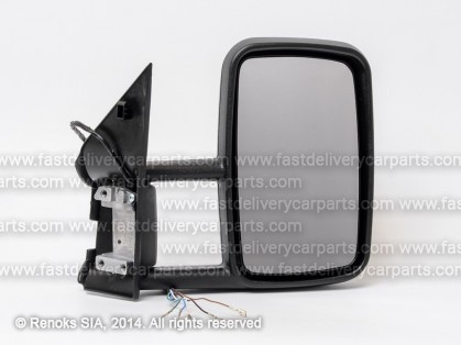 VW LT 96->05 spogulis R elektro apsildāms melns liekts 5pins