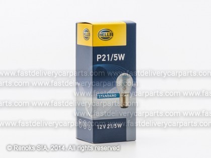 Лампочка P21/5W 12V двухконтактная HELLA