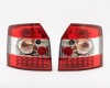 AD A4 01->04 aizmugures AVANT LED sarkans/balts komplekts E