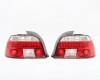 BMW 5 E39 96->00 aizmugures SED CRISTAL +LED šūnas, balts/sarkans komplekts E DEPO