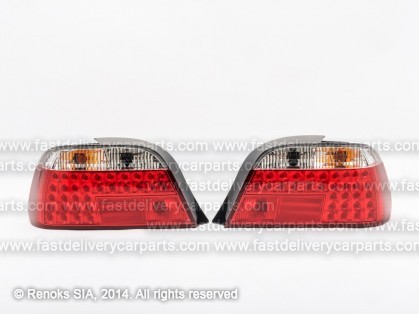 BMW 7 E38 94->01 aizmugures CLEAR/RED +LED komplekts E 94->99