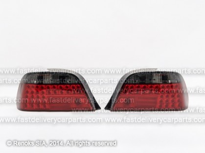 BMW 7 E38 94->01 aizmugures CRISTAL +LED tonēts/sarkans komplekts E 94->99