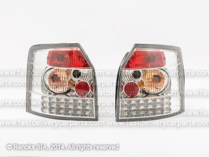 AD A4 01->04 задние фонари AVANT LED светлый хром комплект E