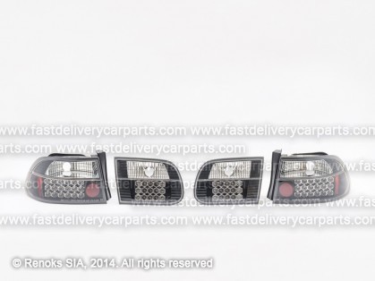 HN Civic 91->95 aizmugures 3D black/clear +LED komplekts