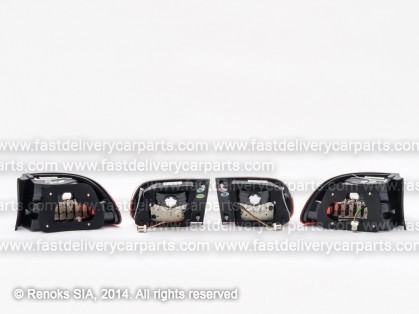 HN Civic 91->95 aizmugures 3D red/clear +LED komplekts