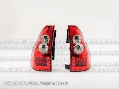 TT Land Cruiser FJ120 03->09 aizmugures LED CLEAR/RED komplekts