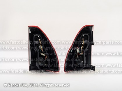TT Land Cruiser FJ120 03->09 aizmugures LED CLEAR/RED komplekts