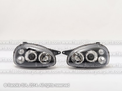 OP Corsa 93->00 lukturis +LED tumšs komplekts E
