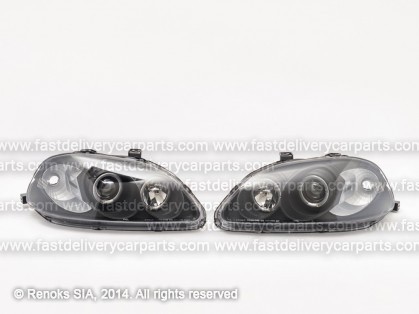 HN Civic 95->99 lukturis +LED tumšs komplekts