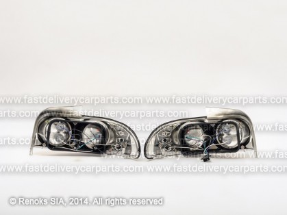 SB Impreza 93->96 aizmugures tumšs hroms komplekts