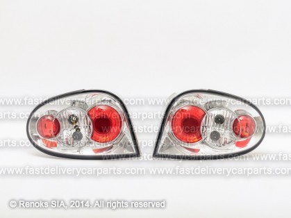 RN Megane 95->99 aizmugures 3D gaišs hroms komplekts E