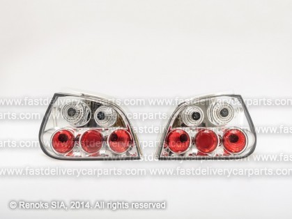 RN Megane 99->02 aizmugures gaišs hroms komplekts E